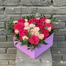 Цветочная композиция из Розы в коробке #REPLACE_PRED# Жуковский