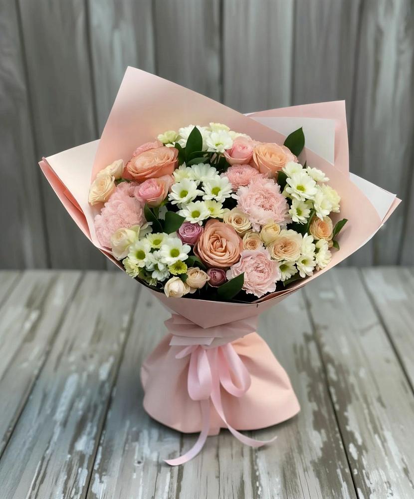 Букет цветов из: Гвоздики, Розы и Хризантемы в Жуковский