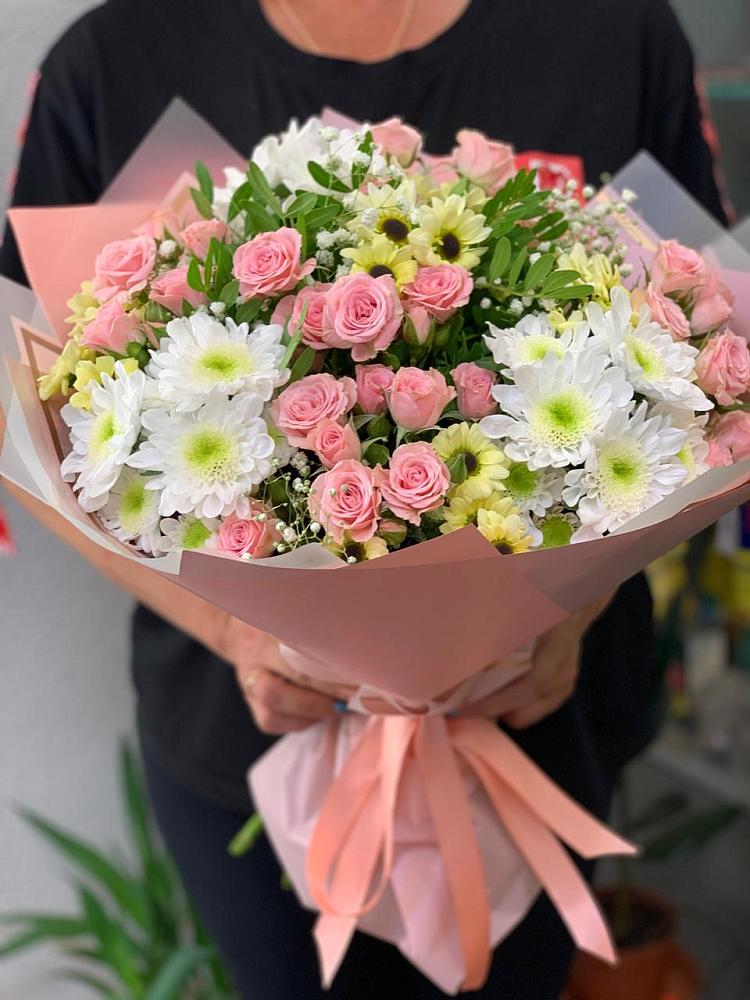 Букет цветов из: Розы и Хризантемы в Жуковский