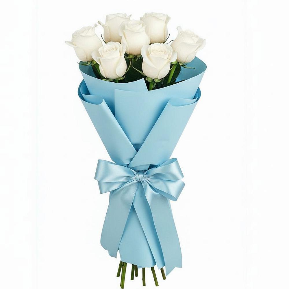 Букет 7 белых роз Проуд в Жуковский