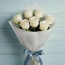 Букет 7 Белых роз Эдлесс Лав в Жуковский