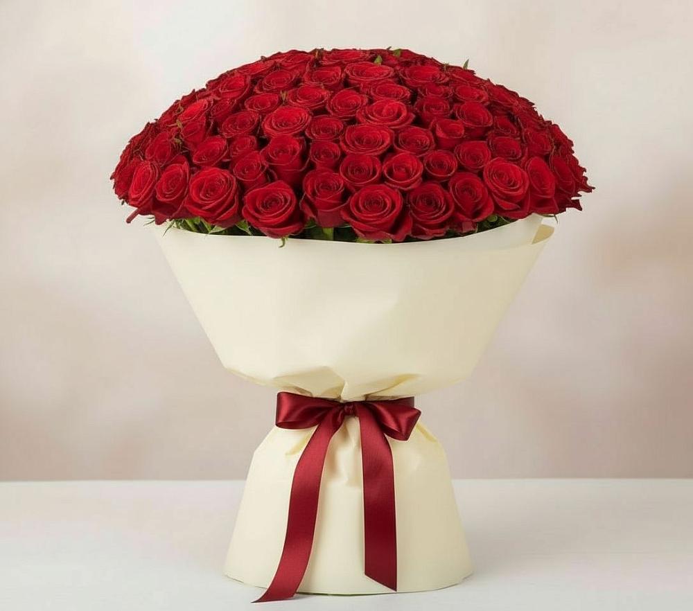 Букет 101 Красная роза Милано в Жуковский