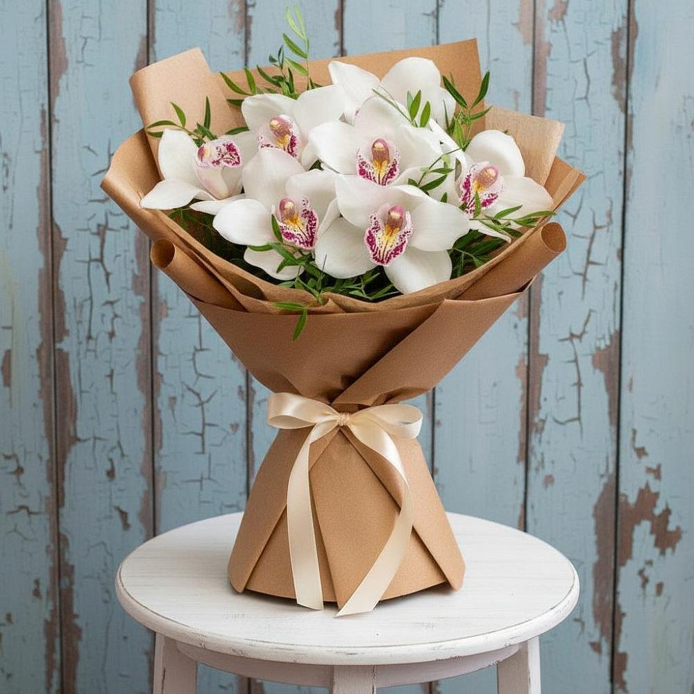 Букет цветов из: Орхидеи и Розы в Жуковский