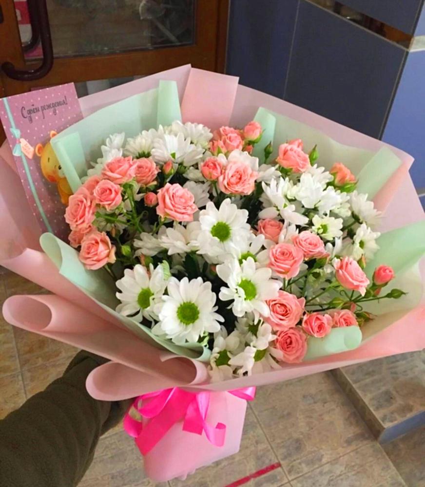 Букет цветов из: Розы и Хризантемы в Жуковский