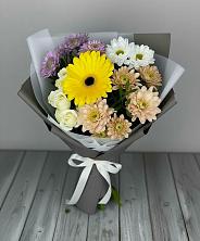Букет цветов из:  Розы, Герберы и Хризантемы в Жуковский