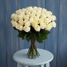 Букет 51 Белая роза Эдлесс Лав в Жуковский