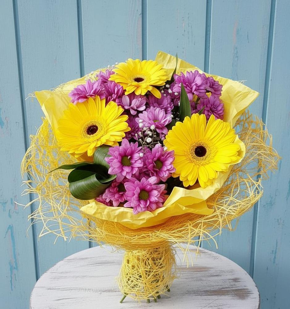 Букет цветов из: Хризантемы и Герберы в Жуковский