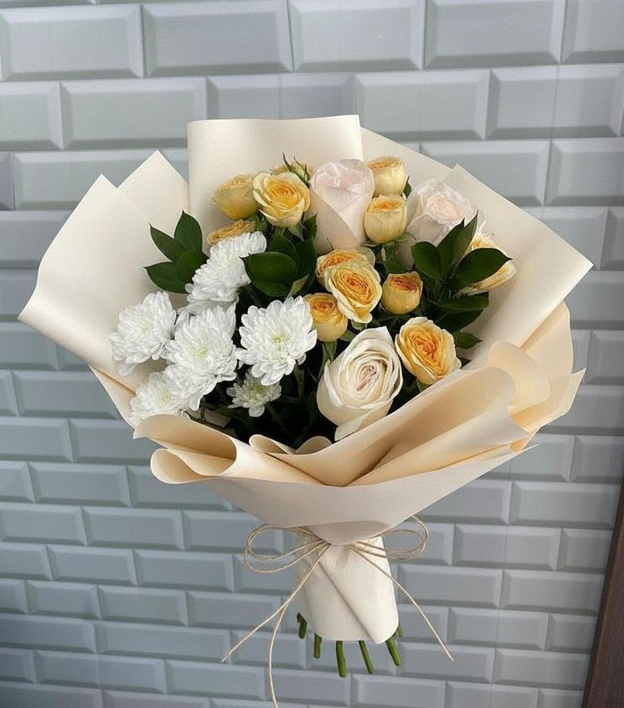 Букет цветов из: Розы и Хризантемы в Жуковский