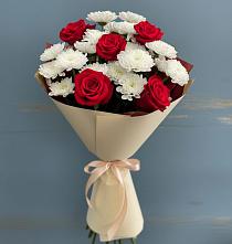 Букет цветов из:  Розы и Хризантемы в Жуковский