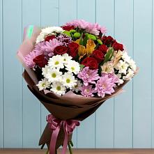 Букет цветов из:  Розы, Хризантемы и Альстромерии #REPLACE_PRED# Жуковский