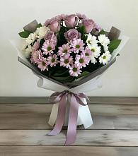 Букет цветов из:  Хризантемы и Розы в Жуковский