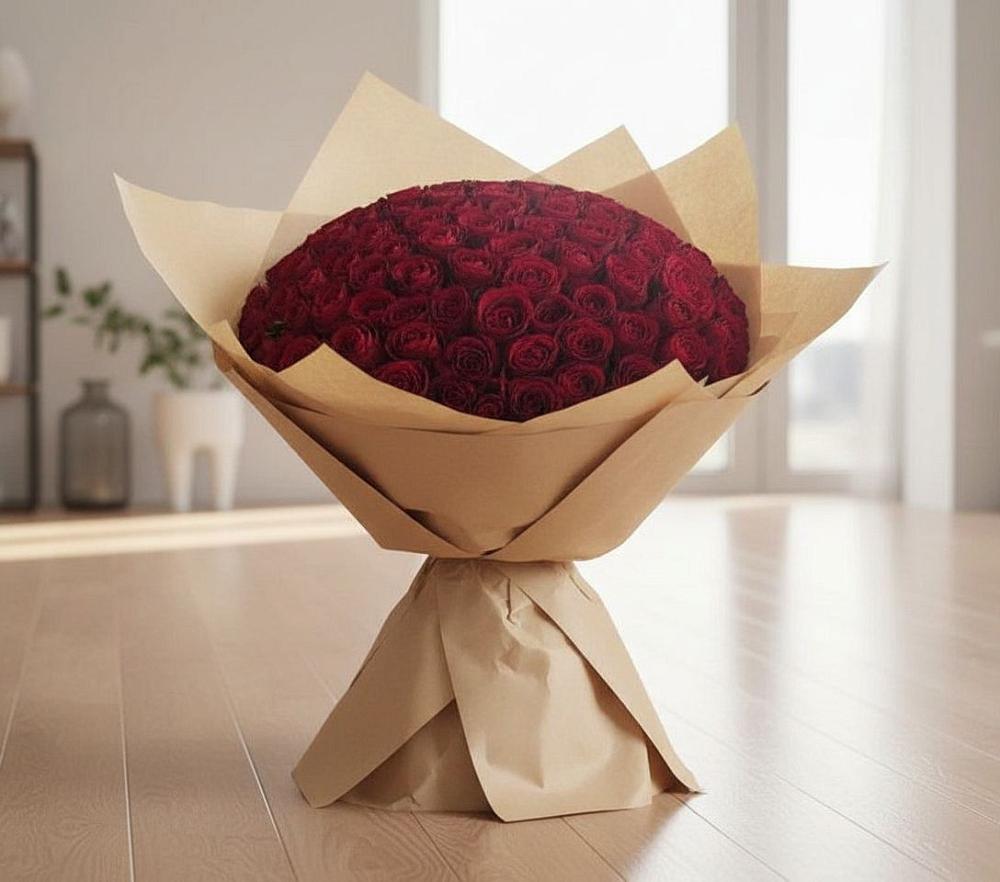 Букет 101 Красная роза в Жуковский