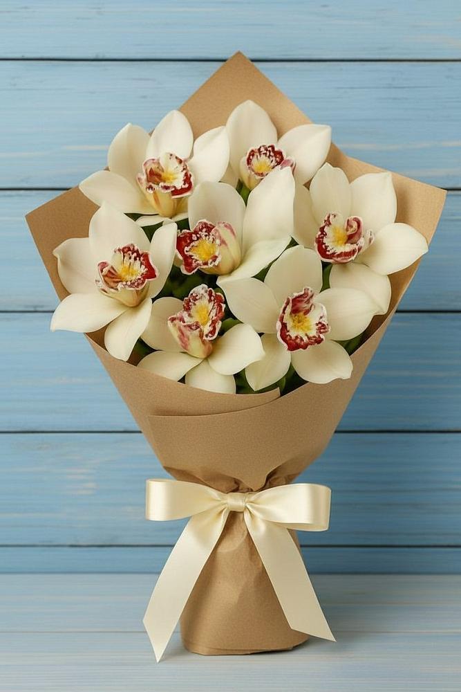 Букет цветов из: Орхидеи и Розы в Жуковский